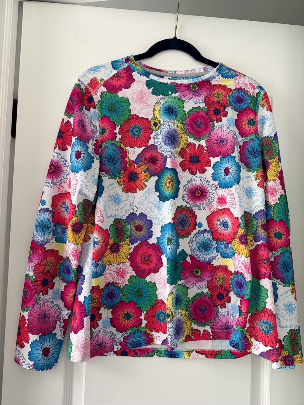 Reel Legends Keep It Cool Floral UPF Sun Shirt Long Sleeve Top Size Large Beach - Picture 2 of 4